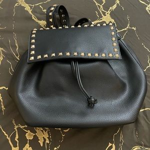 Black backpack purse